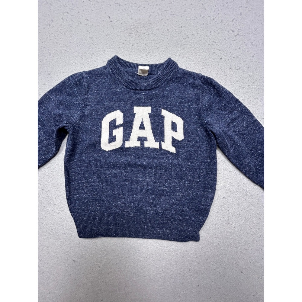 Gap Sweater Cotton Blend Blue Marled 3 Years Toddler Unisex